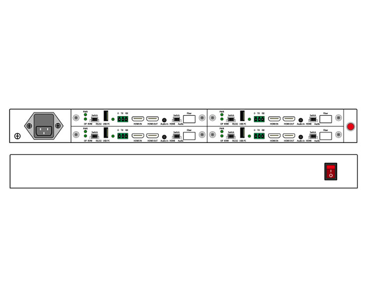 multi channel hdmi fiber optical extender