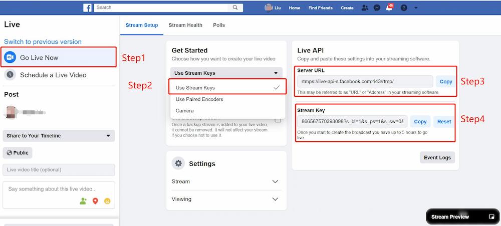 How to Streaming to Facebook Live Via Rtmps(EH901&ES901) How to Streaming to Facebook Live Via Rtmps(EH901&ES901)