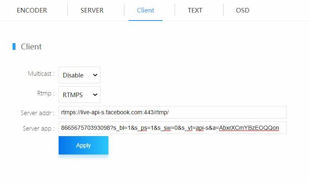 How to Streaming to Facebook Live Via Rtmps(EH901&ES901) How to Streaming to Facebook Live Via Rtmps(EH901&ES901)